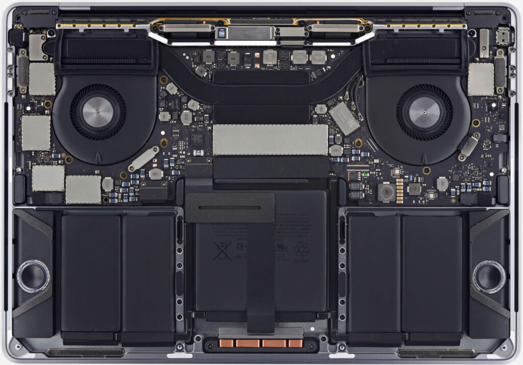 Inside view of MacBook Pro